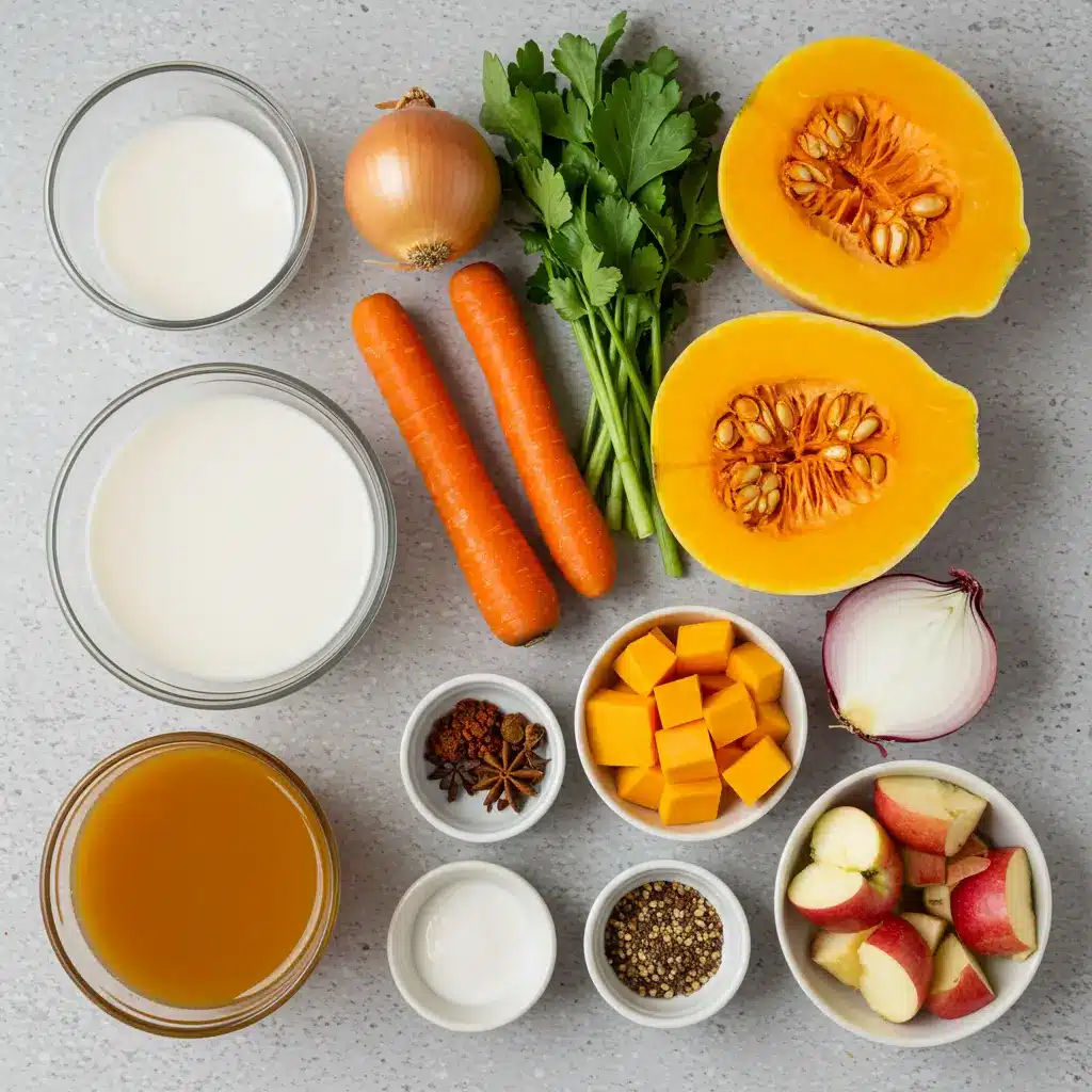 Ingredients for Panera Autumn Squash Soup Recipe