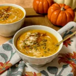 Panera Autumn Squash Soup Recipe in a cozy fall setting