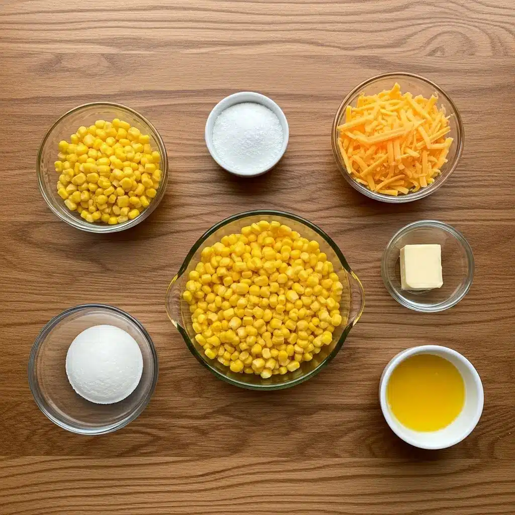 Ingredients for Paula Deen Corn Casserole recipe