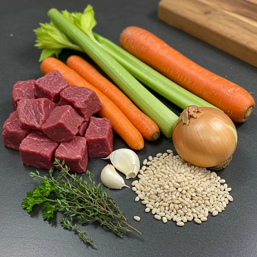 Pioneer Woman Beef Barley Soup ingredients