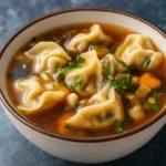 Potsticker Soup in Bowl
