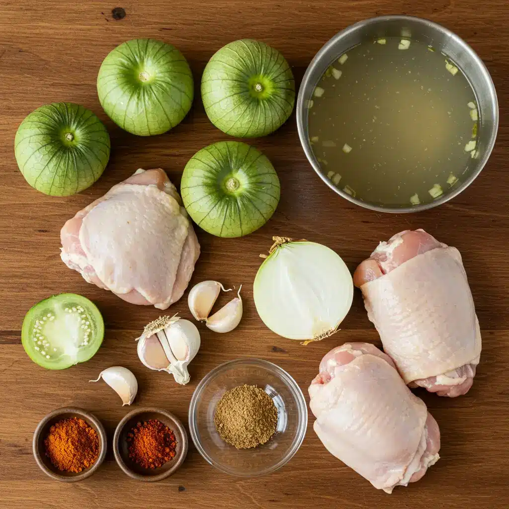Crockpot Mexican Chicken Pozole Verde Ingredients