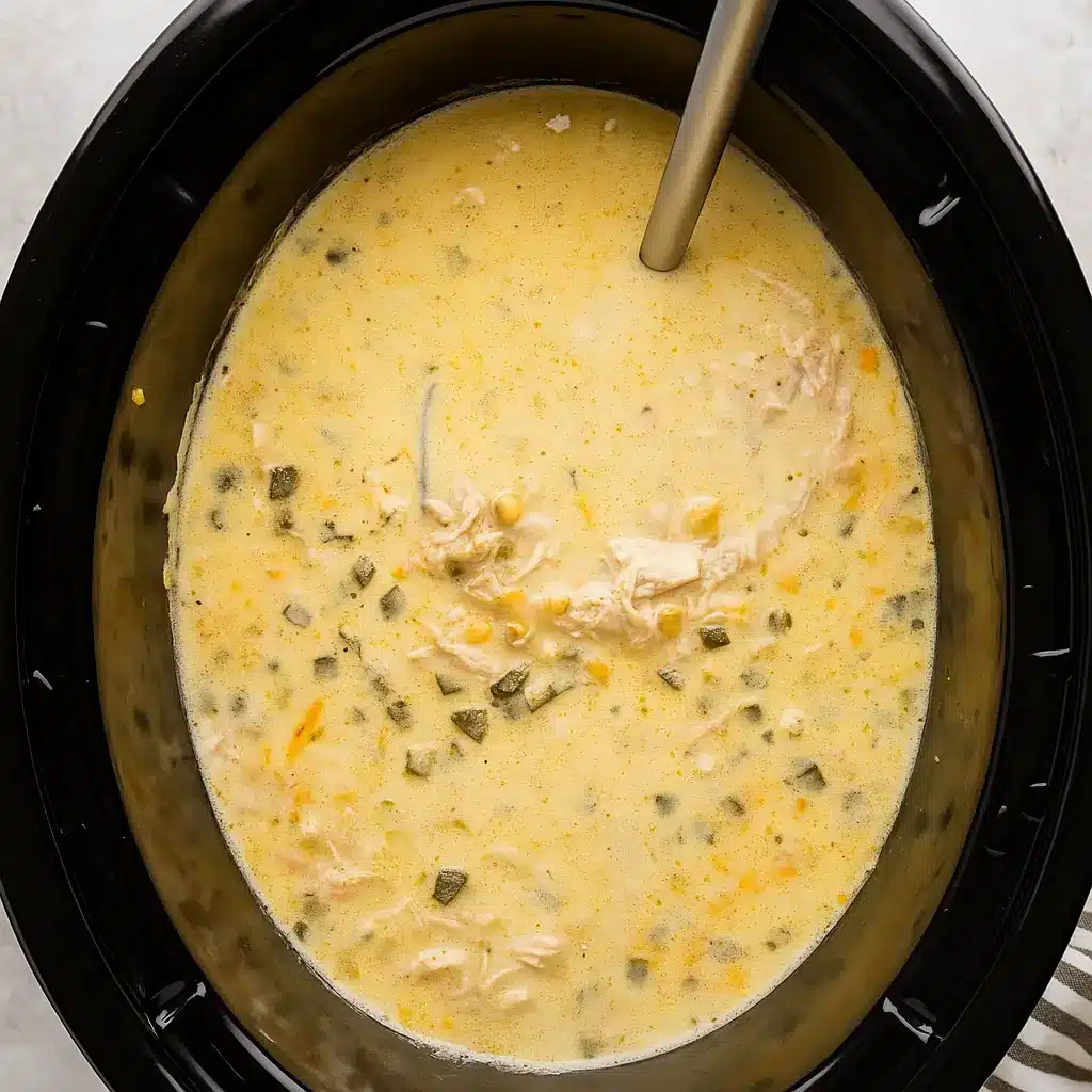 Slow Cooker Creamy Chicken Chile Relleno Soup