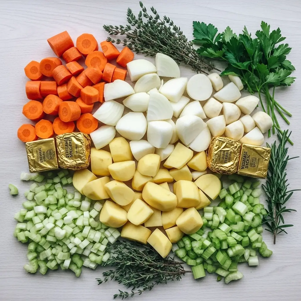 ingredients for slow cooker vegetable soup
