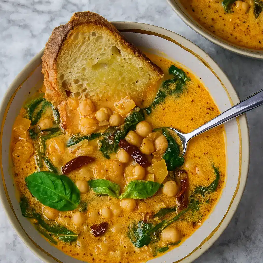 Tuscan Chickpea Soup – Cozy, Creamy, and Quick to Make