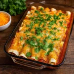 Best Chicken Enchiladas fresh from oven