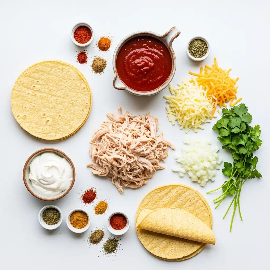 Ingredients for Best Chicken Enchiladas