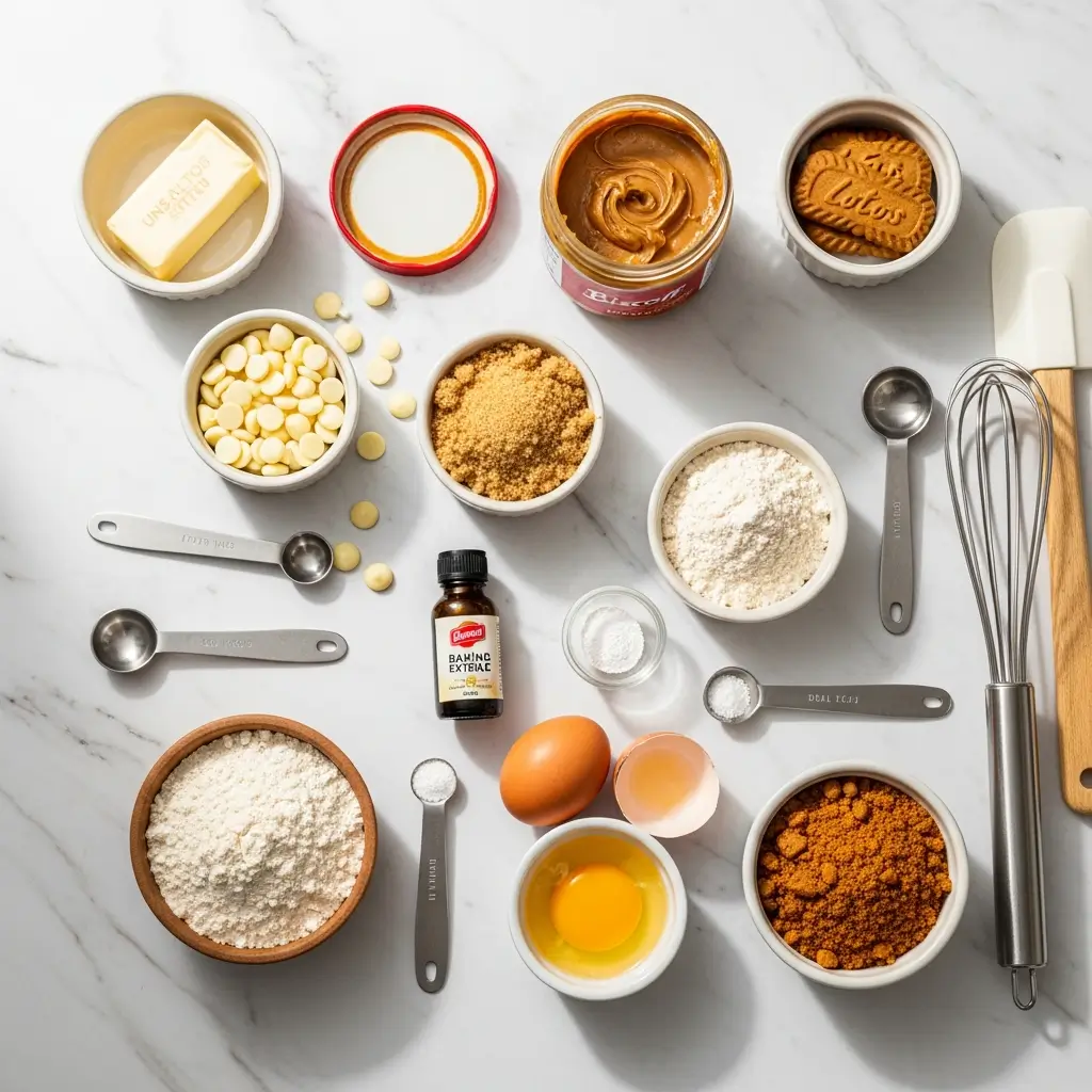 Ingredients for Biscoff Blondies Recipe