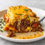 Cheesy Burrito Casserole fresh out of the oven