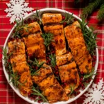 Christmas Salmon with Pomegranate Glaze