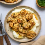 Cowboy Chicken Bites in cast iron pan