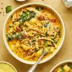 Creamy Marry Me Chicken Soup in bowl with garnish