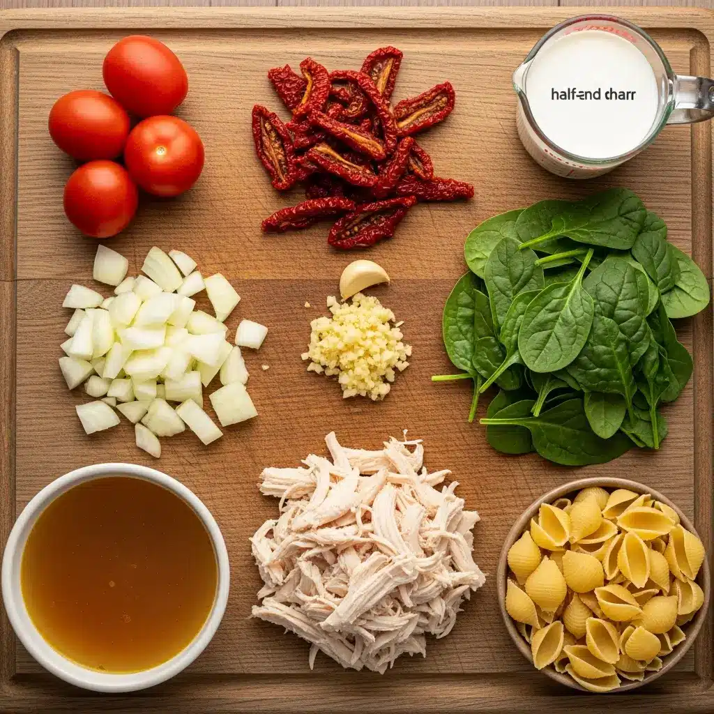 Ingredients for Creamy Marry Me Chicken Soup