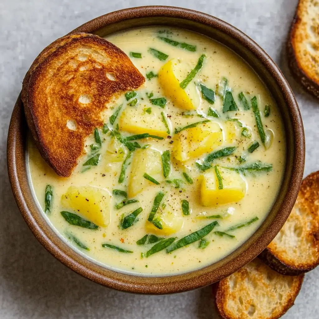 Creamy Potato and Leek Soup – Cozy Comfort in Every Spoon