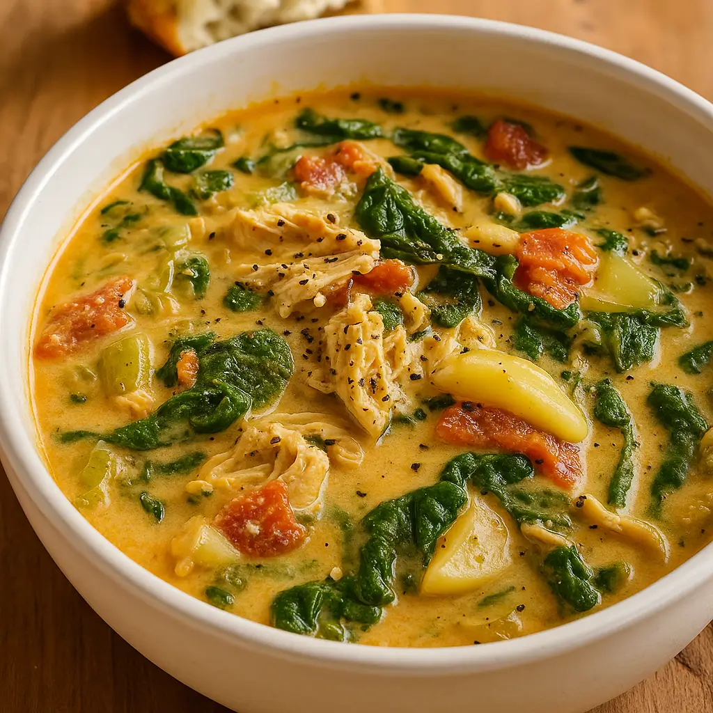 Creamy Tuscan Chicken Soup – Quick, Creamy & Delicious