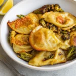 Ingredients for Crispy Broccoli and Cheese Pierogy Skillet