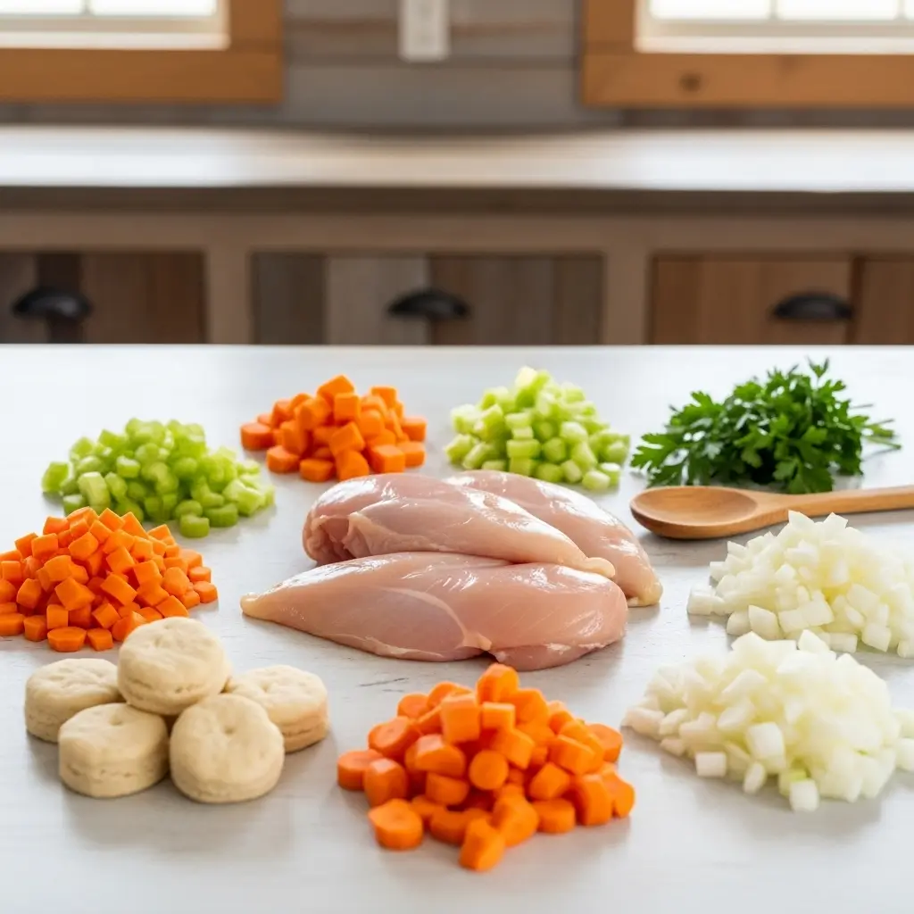 Ingredients for Crockpot Chicken and Dumplings recipe