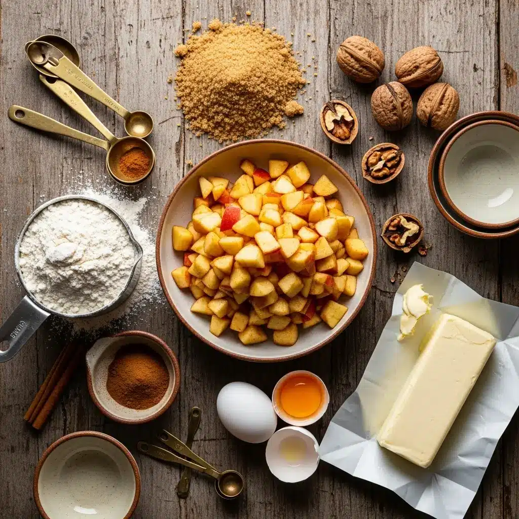 Ingredients for Easy Cinnamon Apple Cake