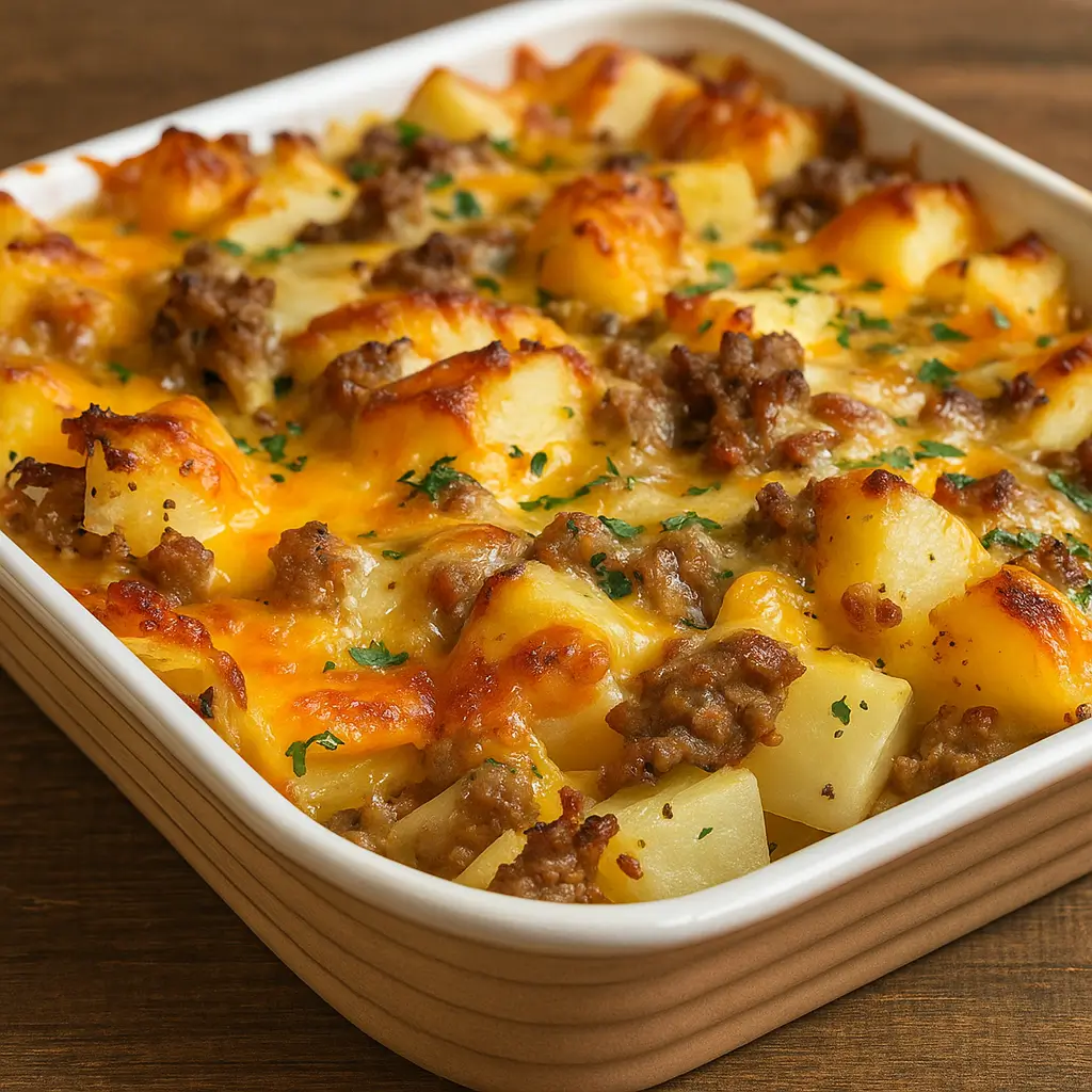 Easy Hamburger Potato Casserole – Hearty, Cheesy, Delicious