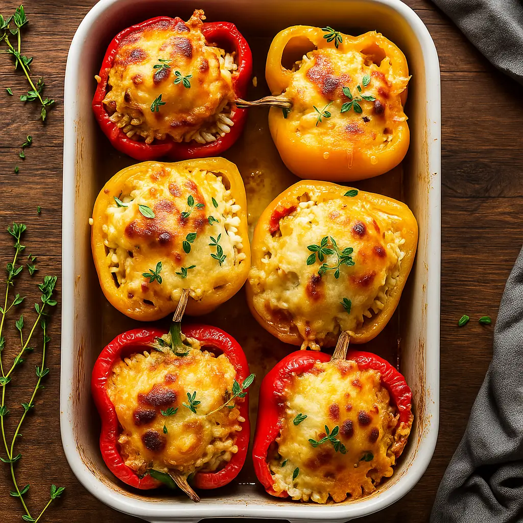 Easy Italian Stuffed Bell Peppers Recipe (Cheesy & Hearty)