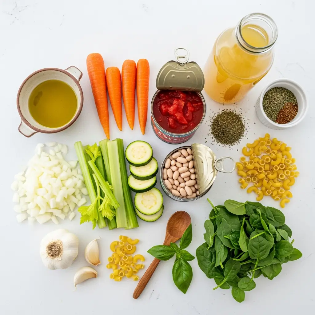 Ingredients for Easy Minestrone Soup