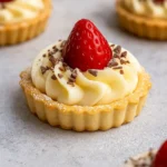 Elegant White Chocolate Mousse Tart with berries and mint