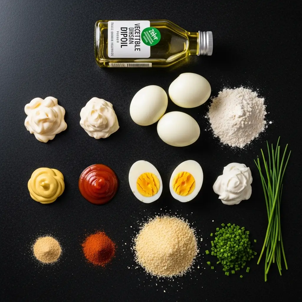 Fried Deviled Eggs recipe ingredients