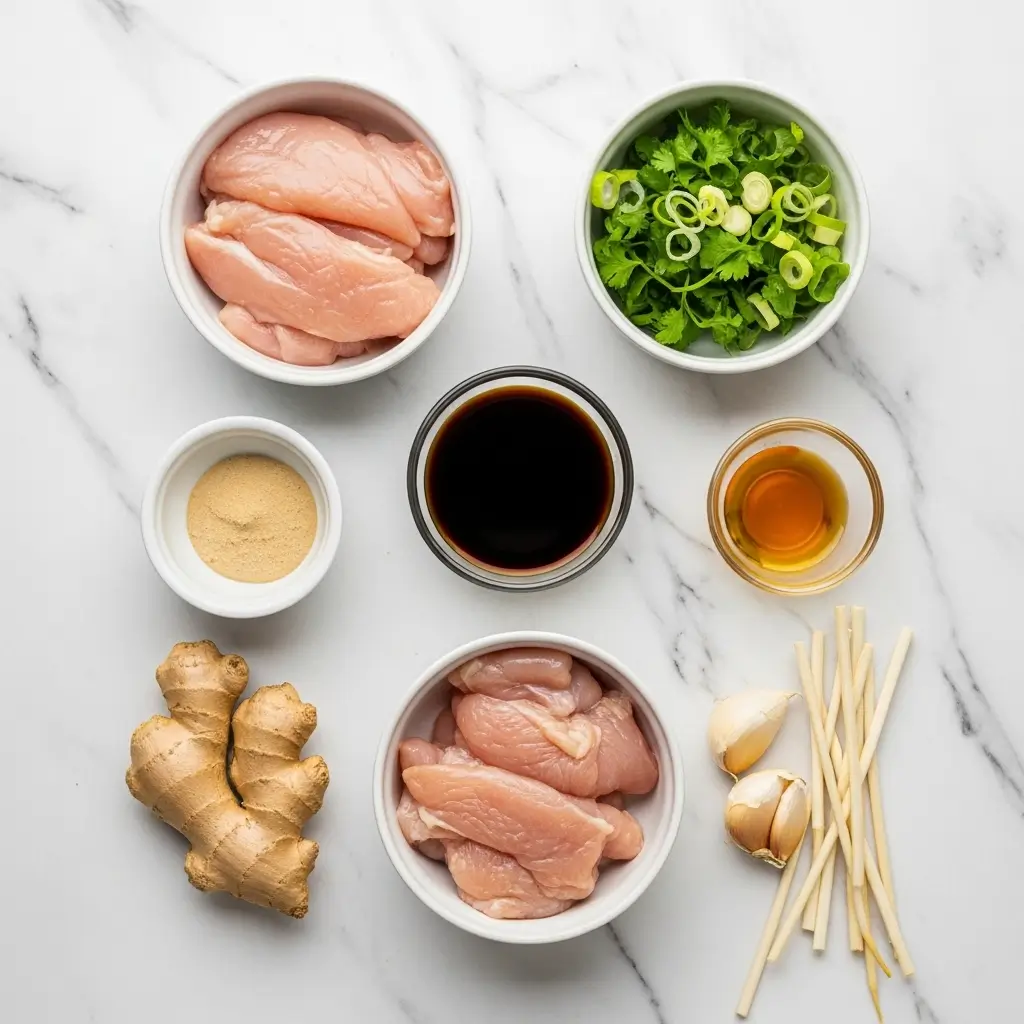 Ingredients for Sheet Pan Sticky Ginger Soy Chicken