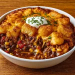 Hearty Beef Cowboy Casserole with Crispy Tater Tots