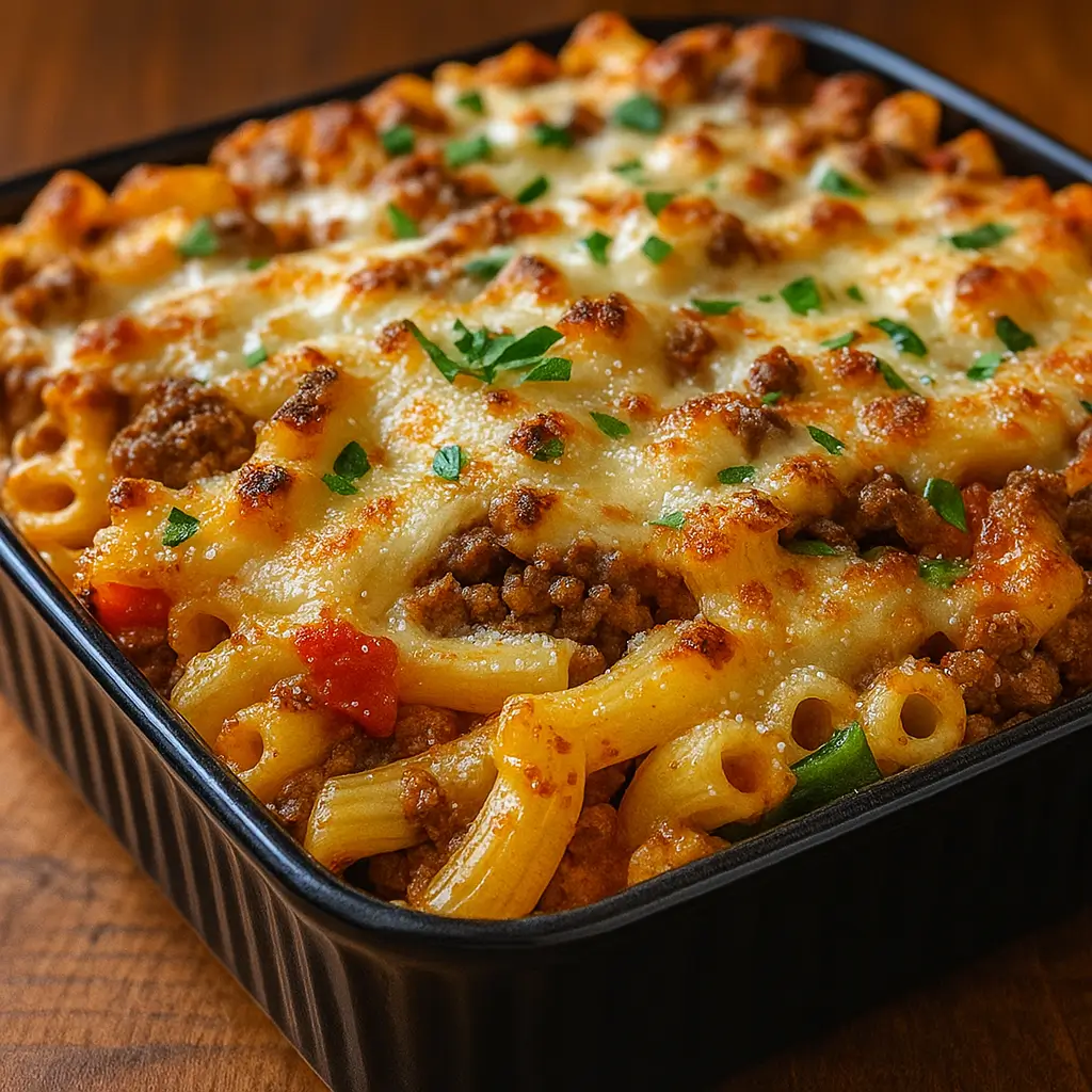 Hearty Beef Lombardi Casserole – Easy, Cheesy & Comforting