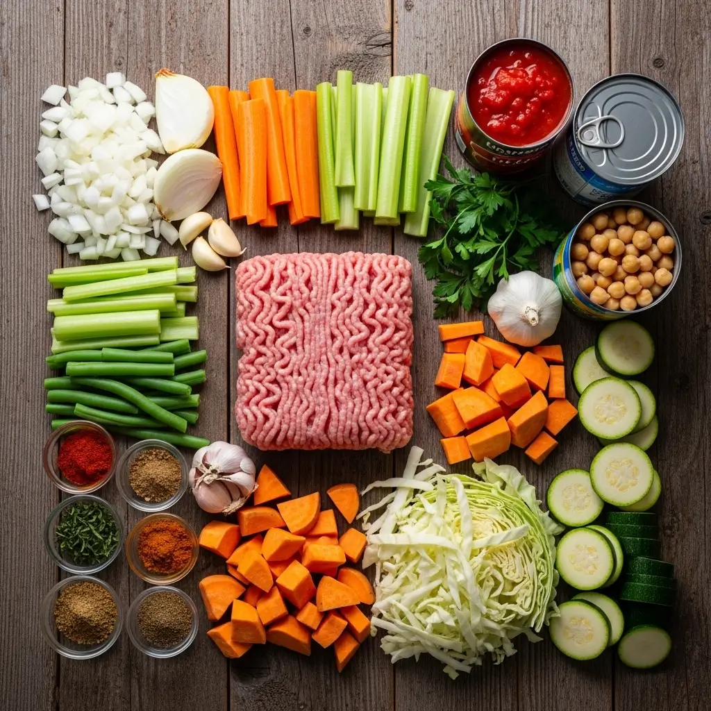 ingredients for high-protein weight loss soup