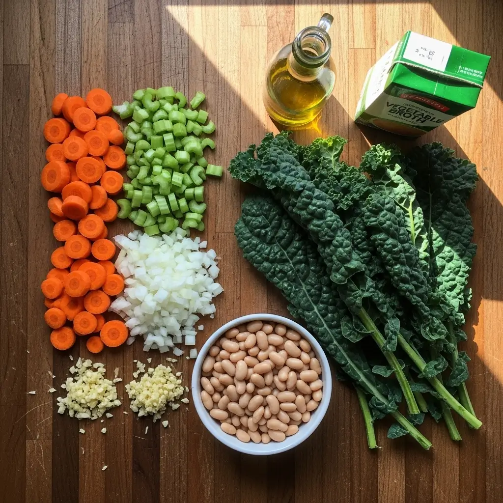 Ingredients for High Protein White Bean Soup