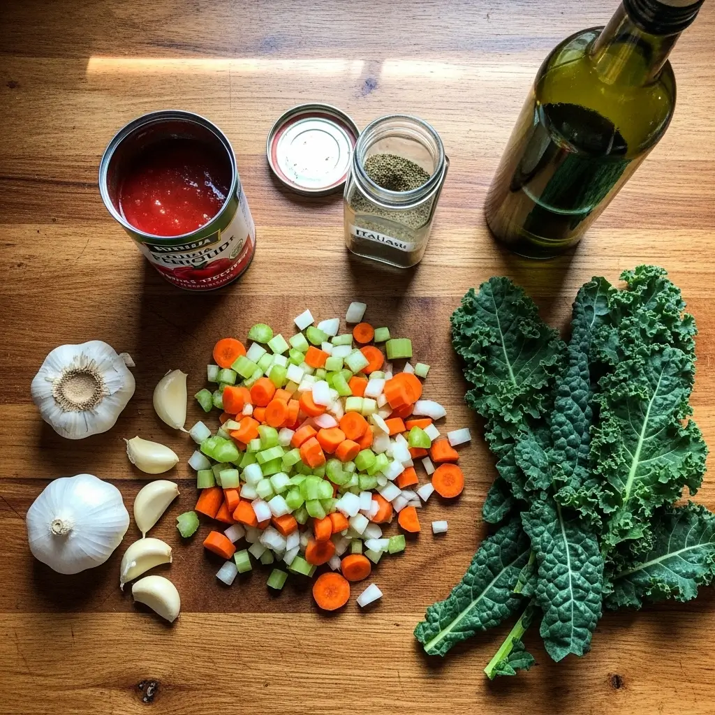 Italian Penicillin Soup ingredients layout