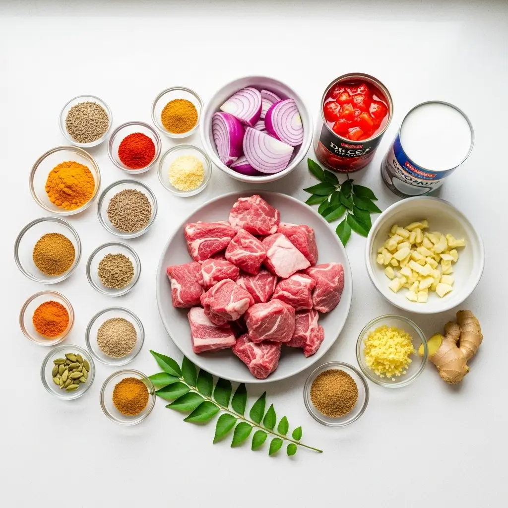 Ingredients for Lamb Curry Recipe