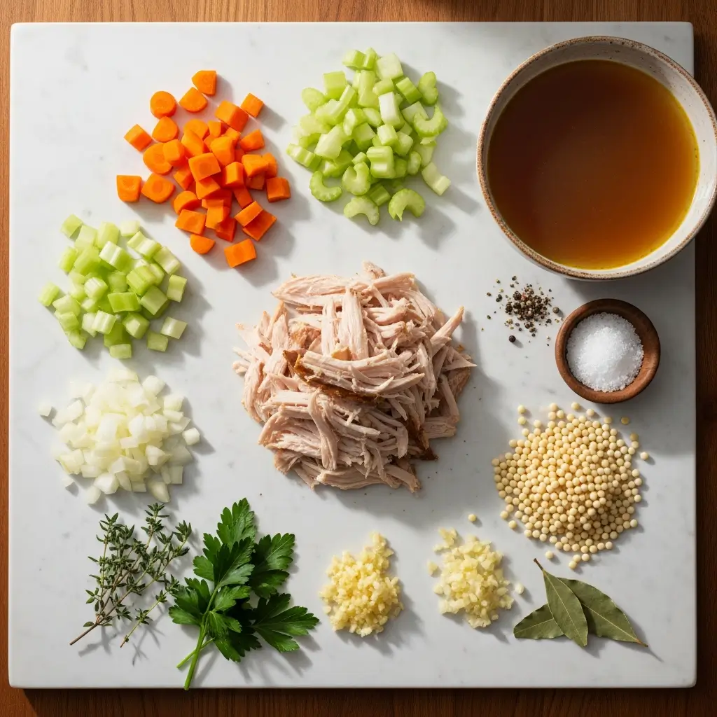 Ingredients for Leftover Turkey Soup recipe