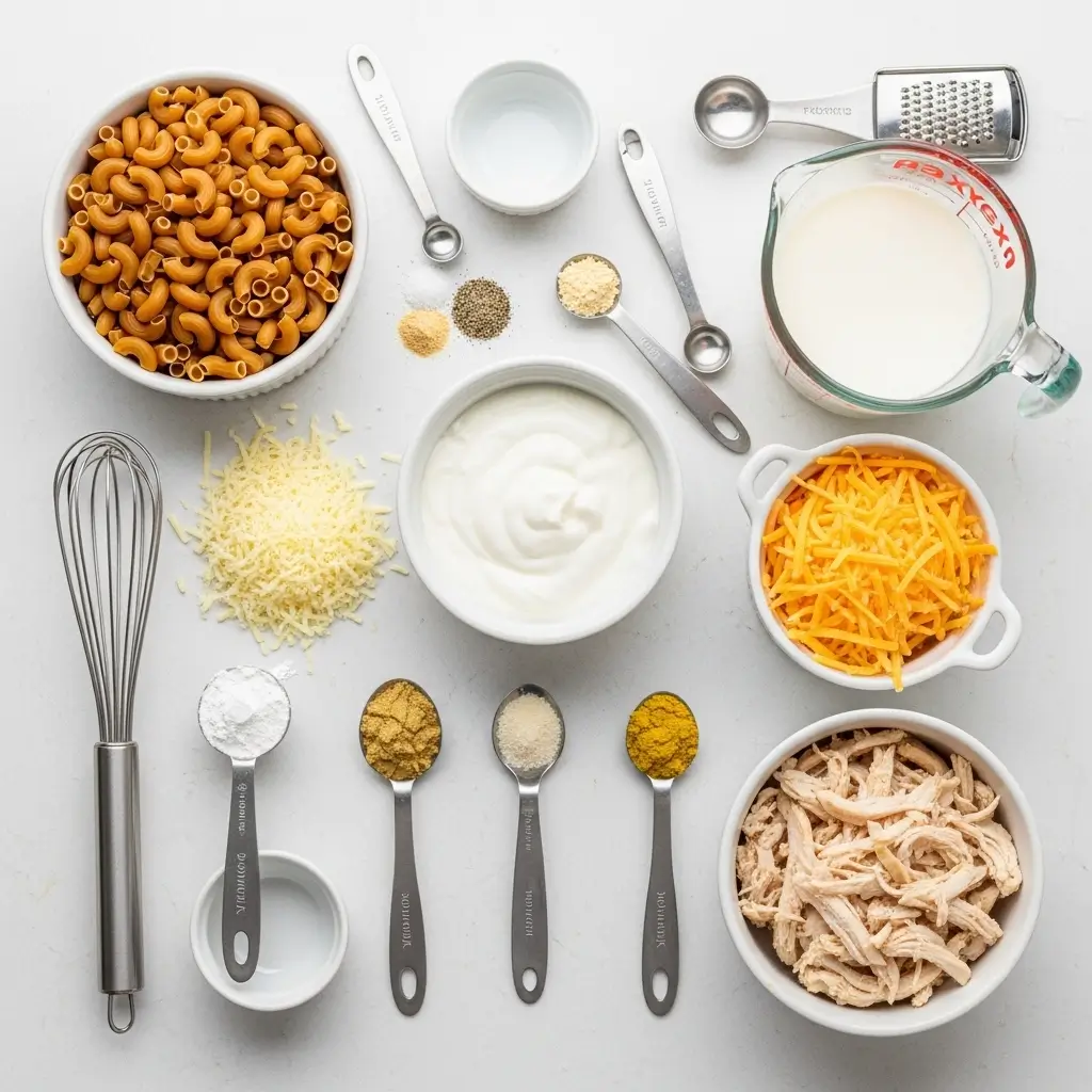 ingredients for low calorie high protein mac and cheese