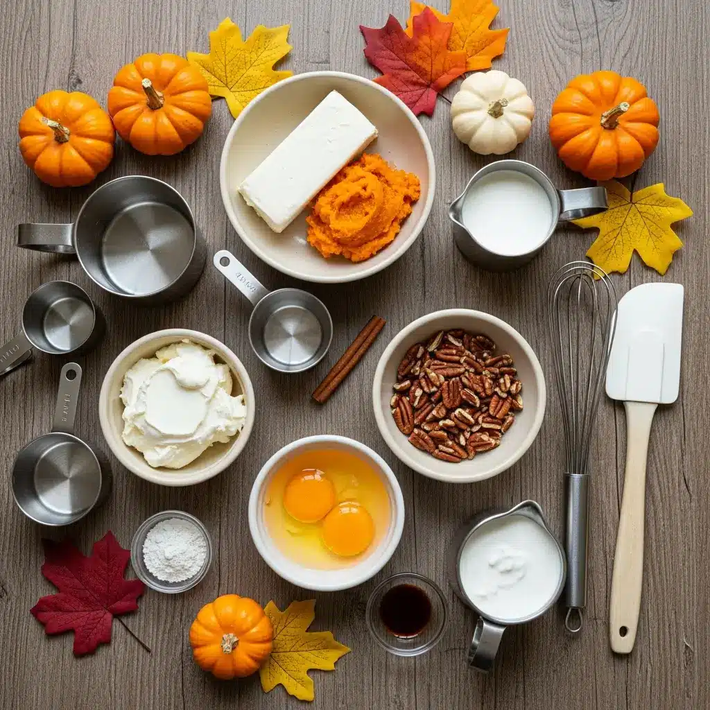 Ingredients for Maple Pecan & Pumpkin Cheesecake Trifle