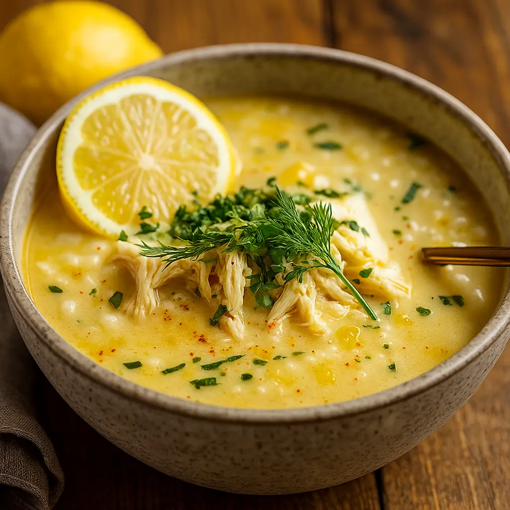 Mediterranean Lemon Chicken Soup Recipe | Quick & Zesty Dinner Idea