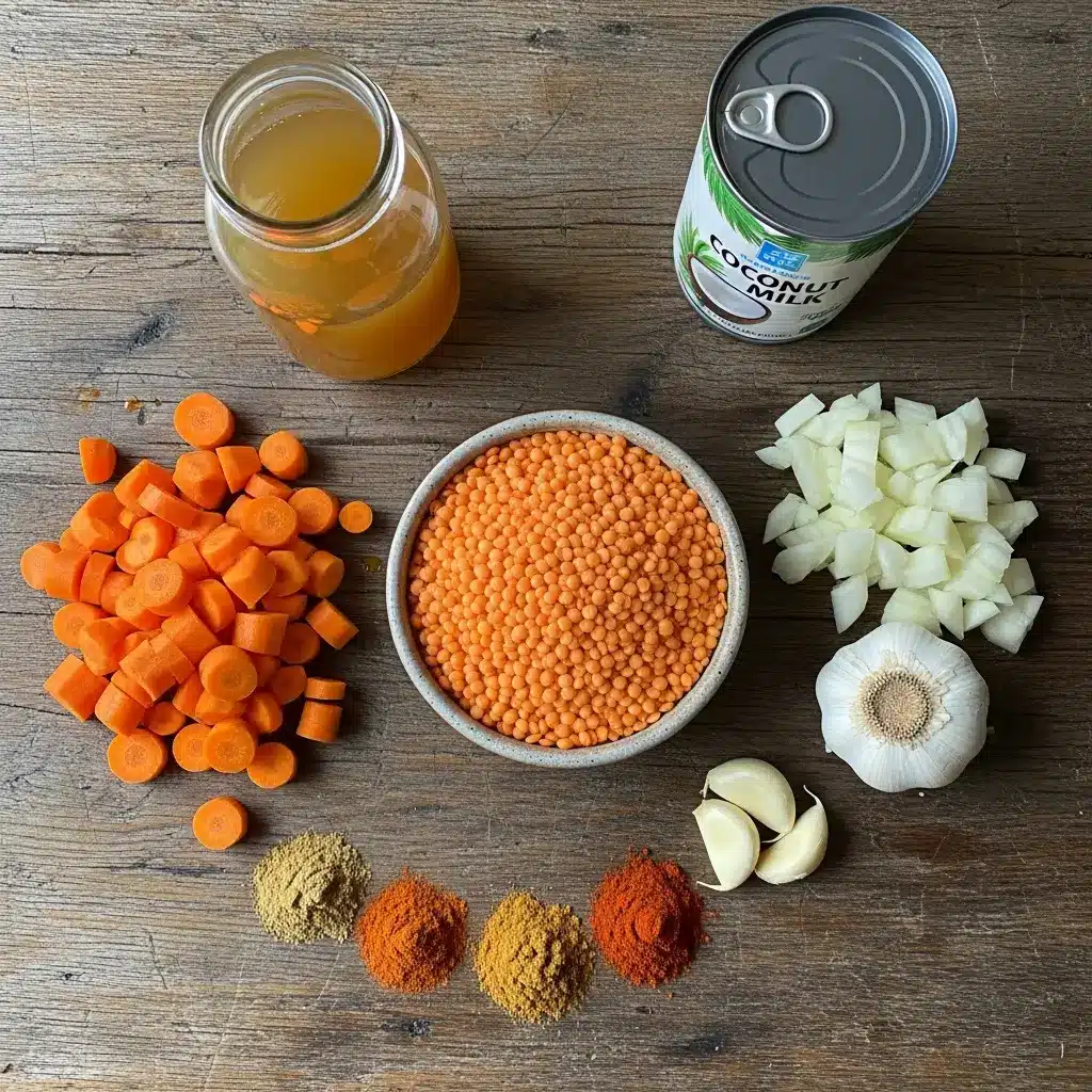 one-pot-creamy-carrot-lentil-soup-ingredients