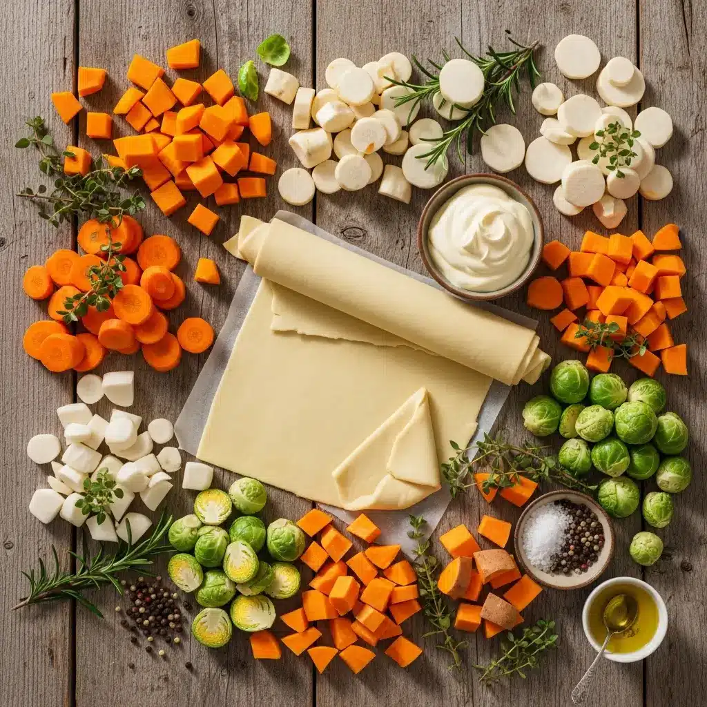 Ingredients for Roasted Autumn Vegetable Pot Pies