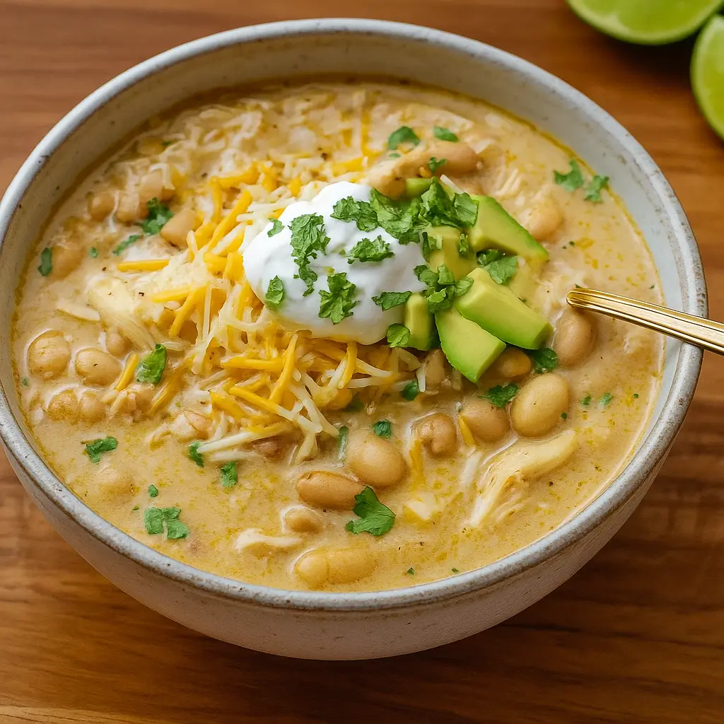 Slow Cooker White Chicken Chili – Easy, Creamy & Delicious