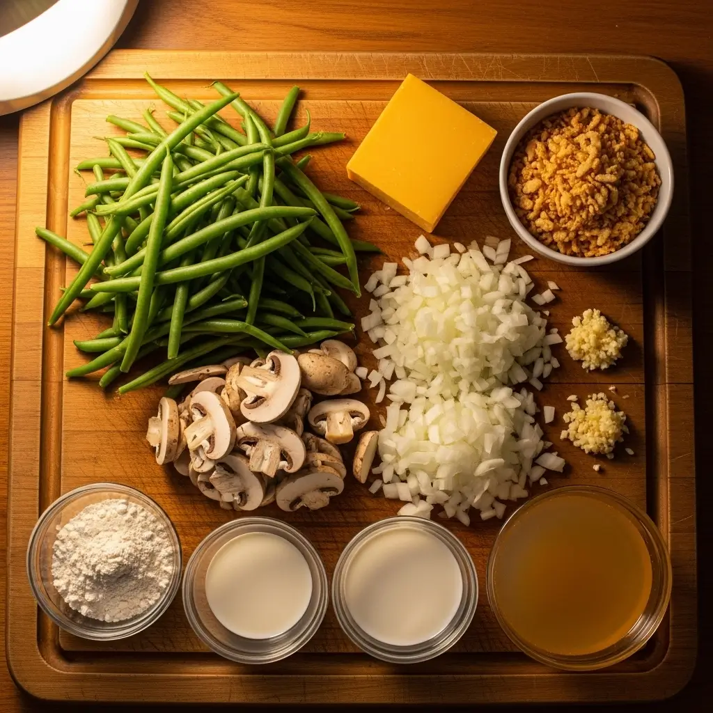 Ingredients for Southern Green Bean Casserole