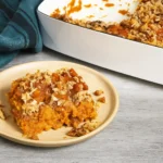 Sweet Potato Crunch Casserole with Coconut and Pecans