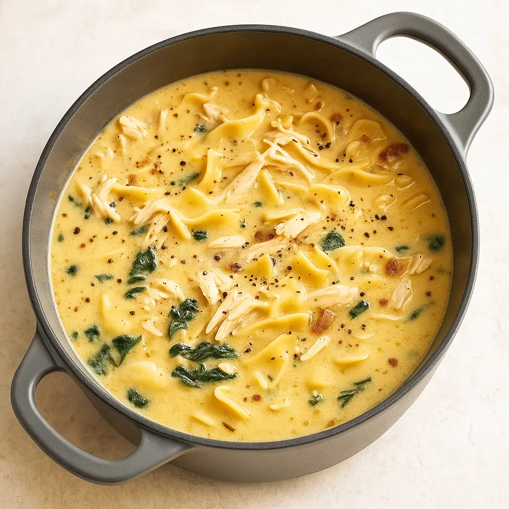 White Chicken Lasagna Soup – Creamy, Easy, and Comforting