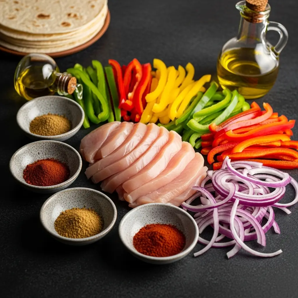 air-fryer-chicken-fajitas-ingredients