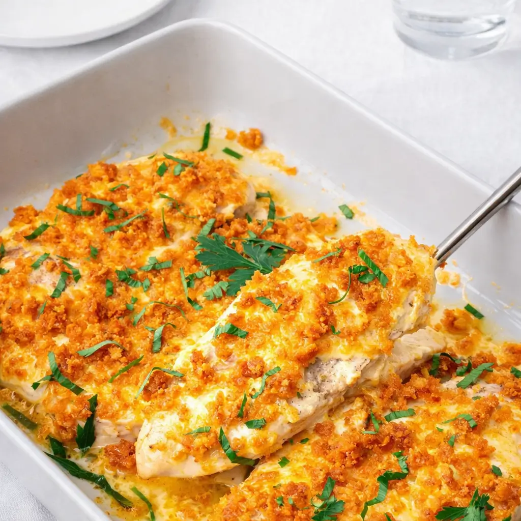 Baked Caesar Chicken: Creamy, Crispy, Easy Dinner