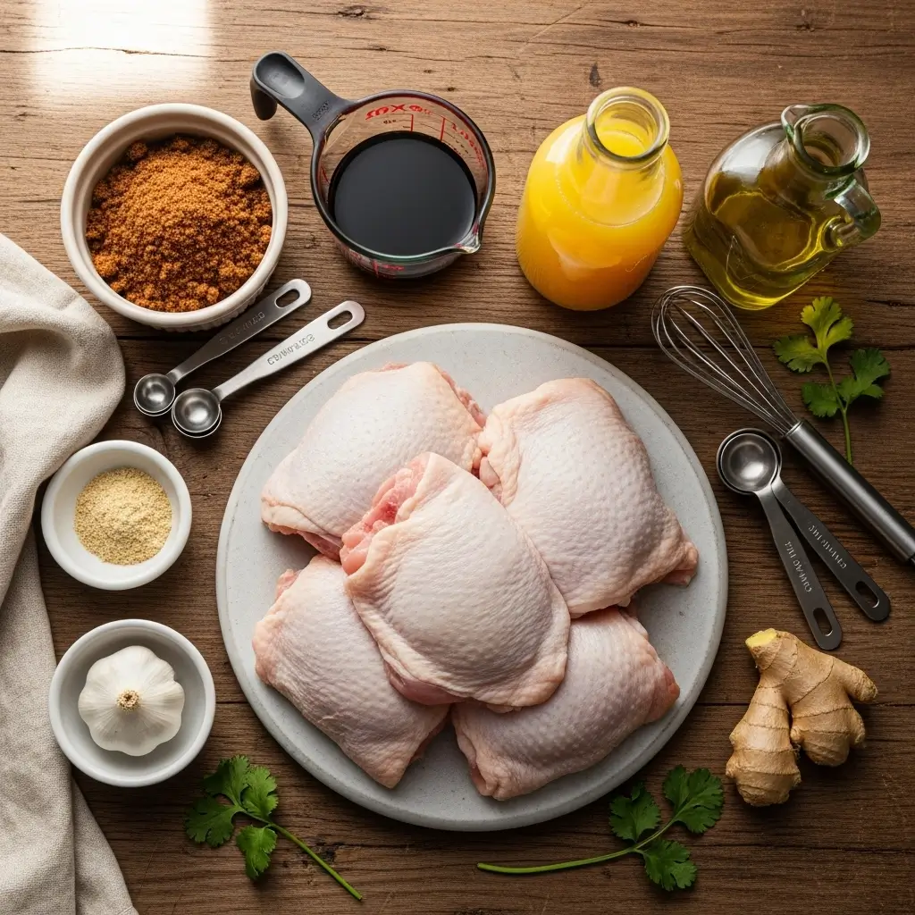 Ingredients for Brown Sugar Pineapple Chicken