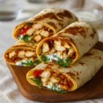 Crispy Air Fryer Chicken and Mozzarella Wraps served fresh
