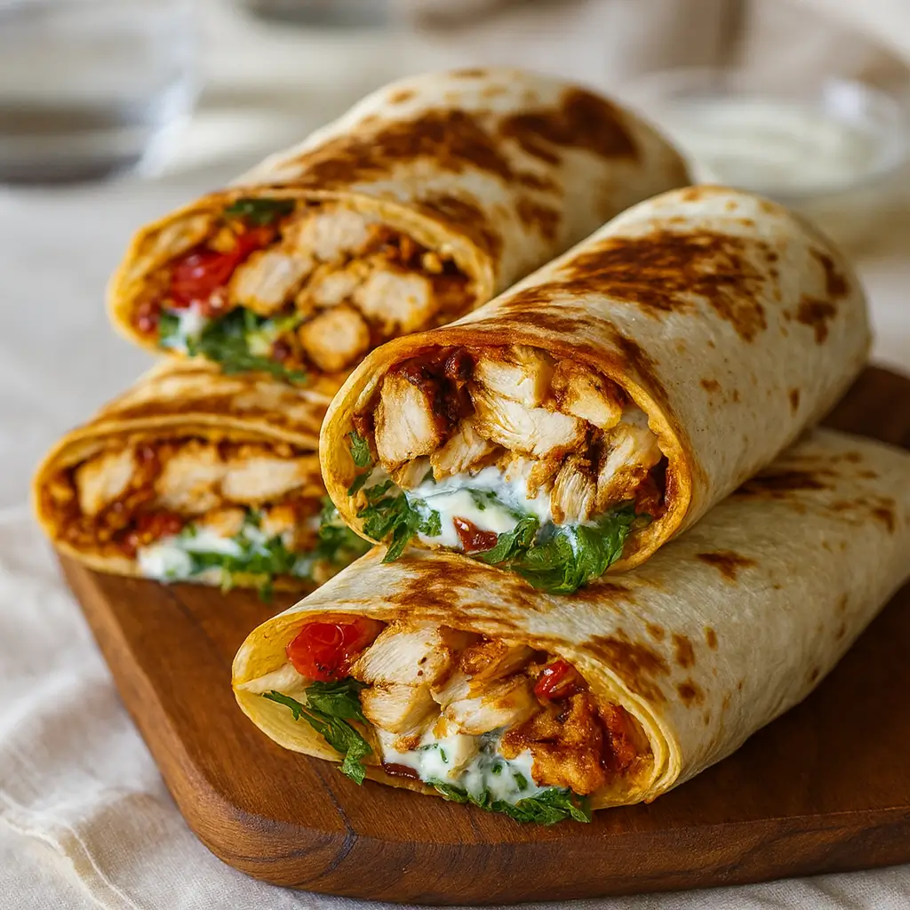Crispy Air Fryer Chicken and Mozzarella Wraps for Busy Nights