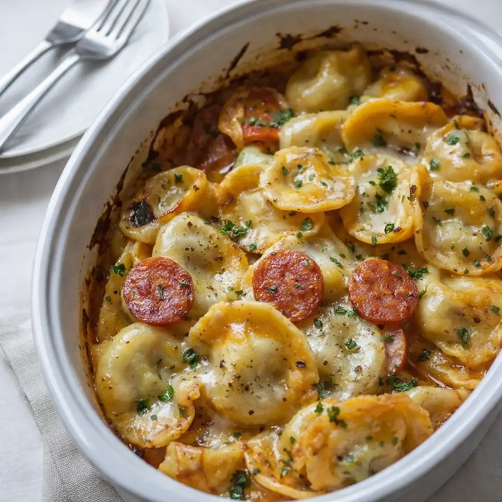 Crockpot Pierogi Casserole with Kielbasa – Easy Comfort Food